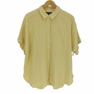 BANANA REPUBLIC(バナナリパブリック) リネンレーヨン ストライプ柄半袖シャツ レディース 中古 古着 0247