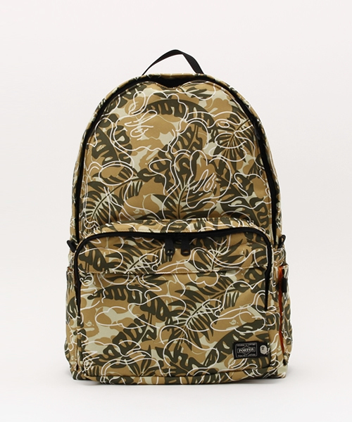 タグ付未使用品★￥37400★吉田カバンPORTERポーター×A BATHING APEア ベイシング エイプ/TROPICAL CAMO DAYPACKトロピカルカモデイパック