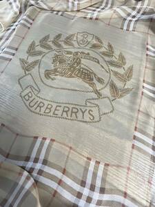 Burberrys Made in italy ビンテージレース スカーフ バーバリーイタリア製 シルク 大判 ユーズド品