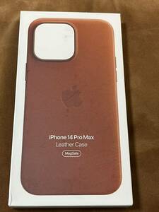 【美品】純正 iPhone 14 Pro Max レザーケース・アンバー