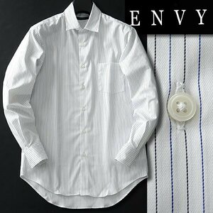 新品 山喜 エンビオム ファインクロス ストレッチ ドレス シャツ M 白黒青 【HJD559_74】 ENVY HOMME メンズ 長袖 吸水速乾 イージーケア