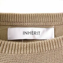 新品 インヘリット 立体 メッシュ調 クルーネック ニット L ベージュ 【I45526】 INHERIT 春夏 メンズ セーター プルオーバー カットソー_画像6