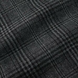 新品 1.2万 gim スウェットリー 日本製 ウールライク グレンチェック ベスト L 濃灰 【I41177】 メンズ Sweaterie ジム ジレ Vネックの画像6