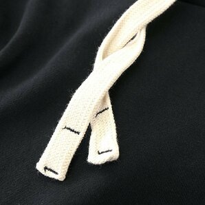 新品 チュウベイ 24SS ハリネズミ 刺繍 2ポケット スウェット パーカー L 黒 【CH1441127_99】 春夏 メンズ CHUBEI フード カンガルーの画像7