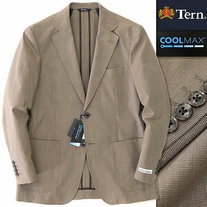 新品 Tern ターン 国産生地 COOLMAX コットン リネン ジャケット M ベージュ 【J55668】 春夏 メンズ ストレッチ 綿 麻 盛夏 サマー