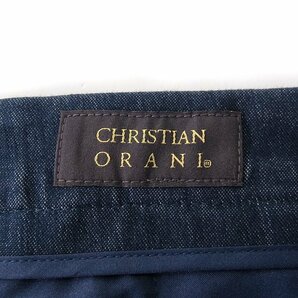新品 クリスチャンオラーニ デニムライク ストレッチ スラックス 85(XL) 紺 【P29984】 CHRISTIAN ORANI メンズ 折り目加工 洗濯可の画像9
