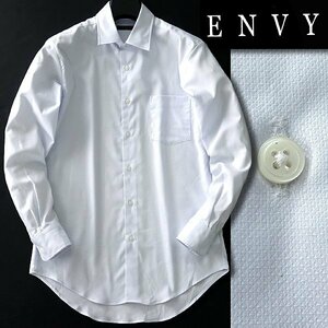 新品 山喜 エンビオム ファインクロス ストレッチ ドレス シャツ L 白系 【HJD559_10】 ENVY HOMME メンズ 長袖 吸水速乾 イージーケア