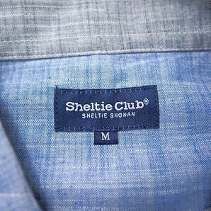 新品 シェルティークラブ 24SS コットン リネン マリンシャツ M 青 【SH1441104_79】 Sheltie Club 春夏 メンズ シェットランド 長袖の画像10