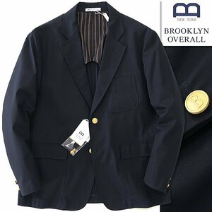  new goods 5 ten thousand Brooke Lynn overall gold button navy blue blaser M [J55504] spring summer men's BROOKLYN OVERALL unlined in the back cotton jacket 