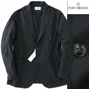 新品 ポートブリッジ 春夏 アンコン ストレッチ テーラード ジャケット L 紺 【BOF901_540】 メンズ PORT BRIDGE ツイル ブレザーの画像1