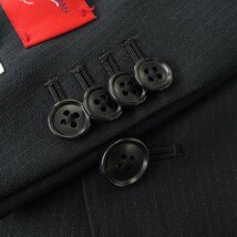 新品 スーツカンパニー Red ウール混 ドビーストライプ スーツ YA6(細身L) 黒【J48963】 175-8D THE SUIT COMPANY 春夏 メンズ_画像8