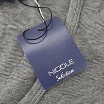 新品 ニコル シャドー アーガイル Vネック 長袖 カットソー 48(L) 灰 【I45547】 春夏 メンズ NICOLE Selection ロンT Tシャツ サマー_画像6