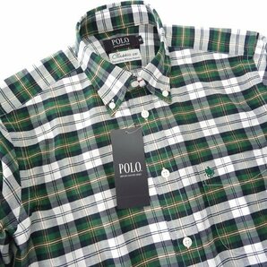 新品 POLO BCS ポロ クラシック オックス チェック BD シャツ LL 緑 白 黄 【NXE070_430】 メンズ オックスフォード コットン ボタンダウンの画像2