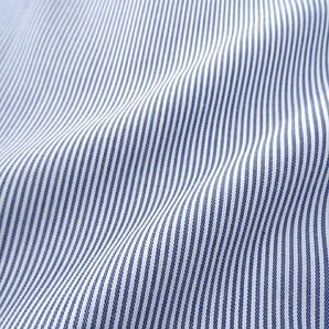 新品 山喜 QUARTA 形態安定 吸水速乾 BD シャツ 43-86(XL) 紺 白 ストライプ 【I57952】 春夏 メンズ ボタンダウン ビジネス カジュアルの画像5