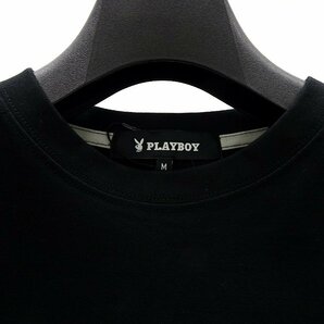 新品 プレイボーイ 24年春夏 プリント カットソー LL 黒【41029_99】 PLAYBOY ロンT バニー ロゴ 長袖 コットン Tシャツ メンズの画像3