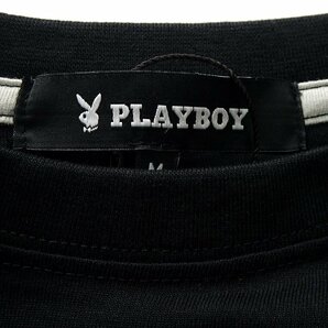 新品 プレイボーイ 24年春夏 プリント カットソー LL 黒【41029_99】 PLAYBOY ロンT バニー ロゴ 長袖 コットン Tシャツ メンズの画像9