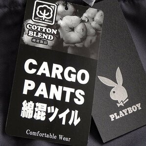 新品 プレイボーイ 24春夏 ストレッチ カーゴ パンツ LL 灰 【41027_98】 PLAYBOY メンズ バニー 刺繍 コットン ミリタリー 6ポケットの画像9