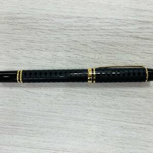 【希少/付属品】綺麗品 Waterman IDEAL ウォーターマン 万年筆 18K 750 刻印有 格子柄 フランス製 筆記用具 文房具の画像3