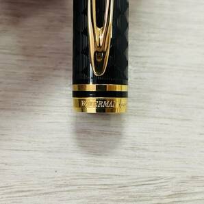 【希少/付属品】綺麗品 Waterman IDEAL ウォーターマン 万年筆 18K 750 刻印有 格子柄 フランス製 筆記用具 文房具の画像8