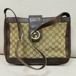 【正規品】 GUCCI グッチ ワンショルダーバッグ GGキャンパス GG柄 ベージュ系の画像1