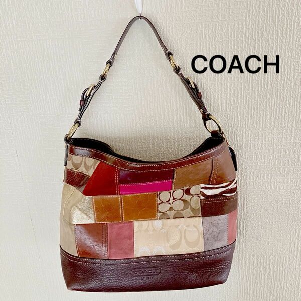 セール！コーチCOACH パッチワークレザーバック