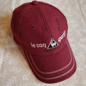  beautiful goods! Le Coq le coq sportif cap size FREE adjuster a little lustre ... color wool 90%