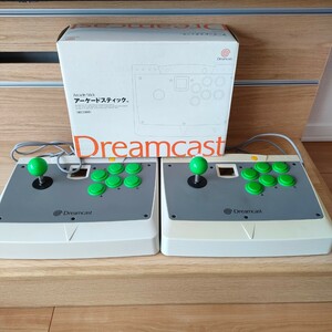 【起動確認済1・ジャンク1】 箱一個付 ドリームキャスト アーケードスティック SEGA Dreamcast ドリキャス DC　HKT 7300 アケコン