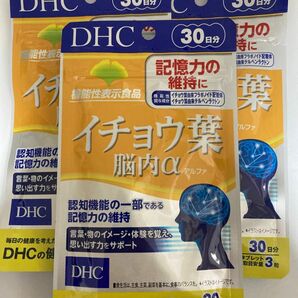 【匿名配送】DHC イチョウ葉 脳内α (アルファ) 30日分 ×3袋