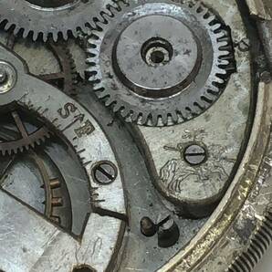 R.シュミット製 ヘロブ商会 商館時計 懐中時計 銀製 銀片蓋側 アンティーク 機械式 手巻き ジャンクの画像7