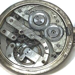 R.シュミット製 ヘロブ商会 商館時計 懐中時計 銀製 銀片蓋側 アンティーク 機械式 手巻き ジャンクの画像5