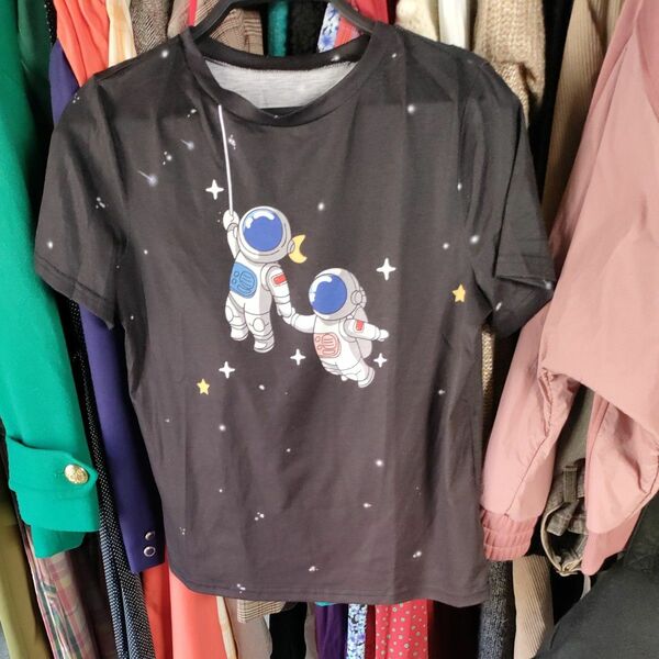 プリントTシャツ 半袖Tシャツ Tシャツ 半袖 プリント　宇宙