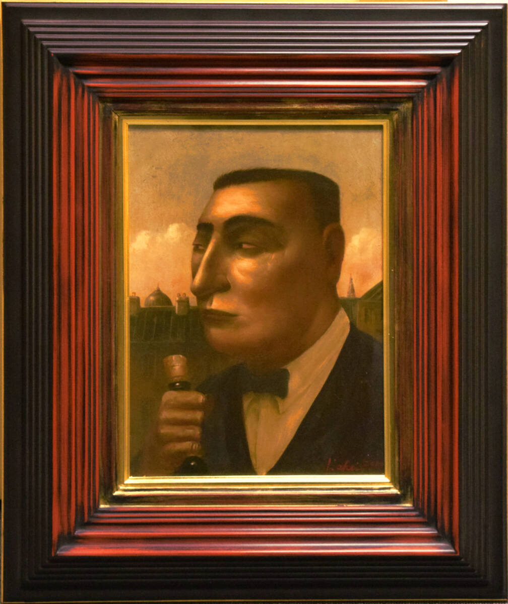 [Authenticity Guaranteed] Kakemoto Sei Garcon Holding a Bottle Oil Painting No. 4, painting, oil painting, portrait