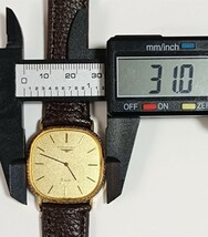 稼働品 ロンジン腕時計ペア ゴールド文字盤 新品電池 LONGINES_画像6