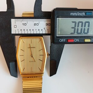 稼働品 ロンジン メンズ腕時計 ゴールド文字盤 新品電池交換済 の画像7