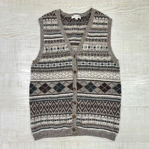 San Francisco サンフランシスコ ノルディック ウール ニット ボタン ベスト KNIT VEST サイズ M