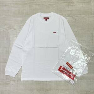 新品 Supreme シュプリーム SMALL BOX L/S TEE スモール ボックス ロングスリーブ Tシャツ ロゴ ロンT WHITE ホワイト サイズ M