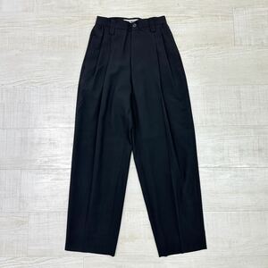 90s Vintage ISSEY MIYAKE イッセイミヤケ ウールトロ タック ギャザー ハイウエスト パンツ MADE IN JAPAN 日本製 ブラック 系 サイズ M