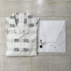 23ss 2023 新品 visvim ビズビム CABAN SHIRT S/S KASURI ( N.D. ) 絣 かすり 半袖 シャツ 中村ヒロキ 着用 IVORY サイズ 3 0123105011015