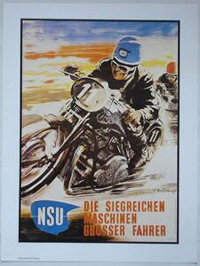 SALE！　ポスター　NSU オートバイレース 　2