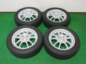 AZ100【送料無料 SALE品】185/60R15 ブリヂストン 夏タイヤ ECOPIA EP150 21年製 アルミ ホイールセット 4本 美品 ♪ 激安 ヤリス ヴィッツ