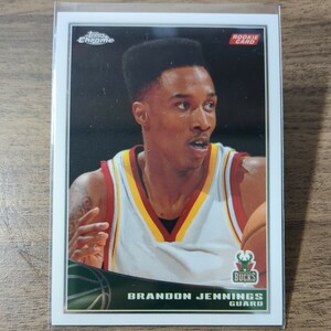 2009-10 Topps Chrome Brandon Jennings Rookie Card RC #35/999