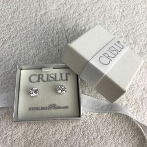 ★ CRISLU ピアス　シルバー　レディースピアス　ラインストーンピアス