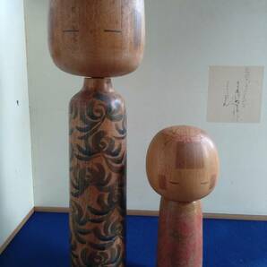 栗林一雪 こけし 52.5cm 29cm 2体の画像1