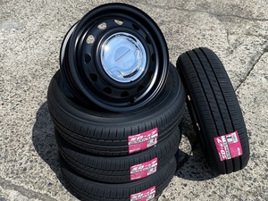 送料無料/オシャレ鉄ちん 14インチ4.5J+45 TOYO SD-K7 155/65R14 75S クロームCAP ムーブキャンバス/スペーシア/N-ONE/ウエイク/軽自動車