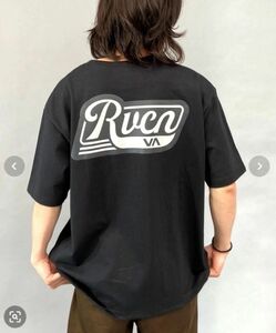 新品未使用紙タグ付き RVCA ルーカ バックプリントロゴ 半袖Tシャツ メンズ レディース 男女兼用 ブラック M 超厚手 