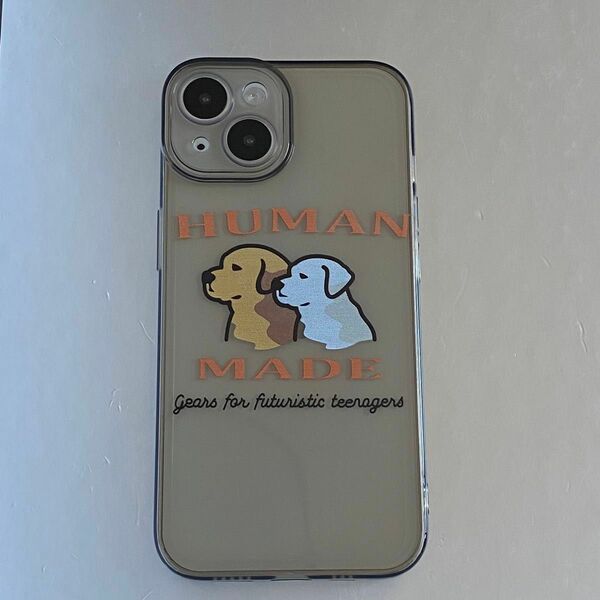 Human Made iPhone14 TPU クリアグレー　ケース　犬　Dog ドッグ　わんこ　セントバーナード