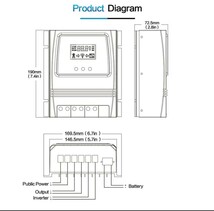 商用電源／インバーター電源 切替 コントローラー 50A ソーラー発電 風力発電 自動 切替 UPS 日本語取説有 DC12V/24V/48V AC100V/200V_画像9