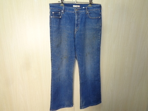 s17◆Levi's 512 Perfectly slimming ブーツカット ジーンズ◆リーバイス size14M w実寸約82cm程 インディゴ デニム ラインストーン付き 6D