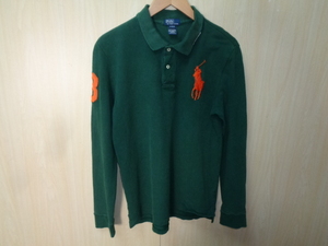 r65◆POLO by RALPHLAUREN ビッグポニー 鹿の子 長袖ポロシャツ◆ポロ ラルフローレン XL(18-20) YOUTH ボーイズ ナンバリング ネコポス6D