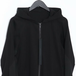 未使用 DEVOA Hooded jacket 80/3 jersey サイズ1 ブラック CSE-SPLH デヴォア フーディージャケット ジップパーカーの画像3